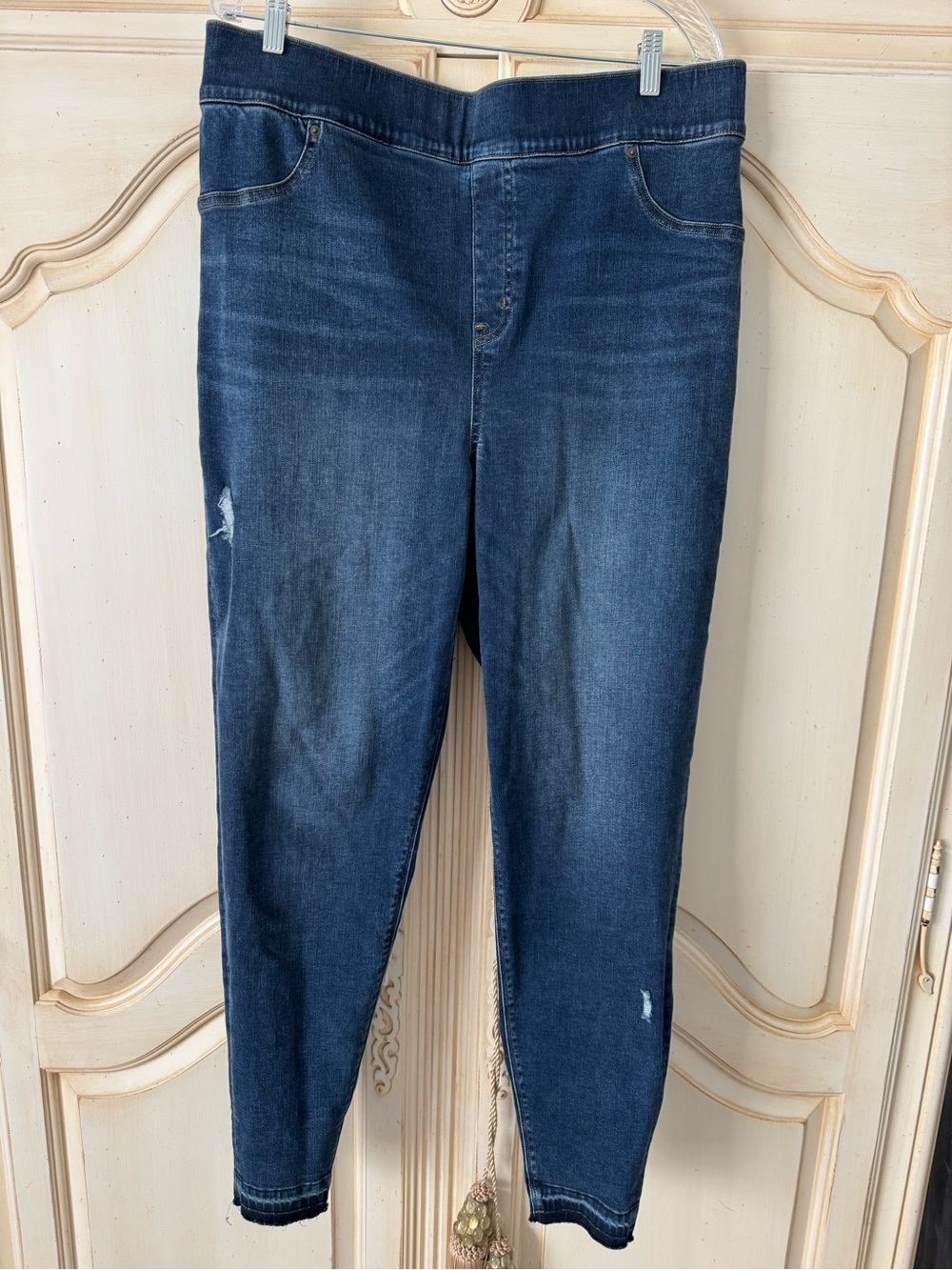 SPANX Women's Dark Blue Stretch Denim Jeggings 3X